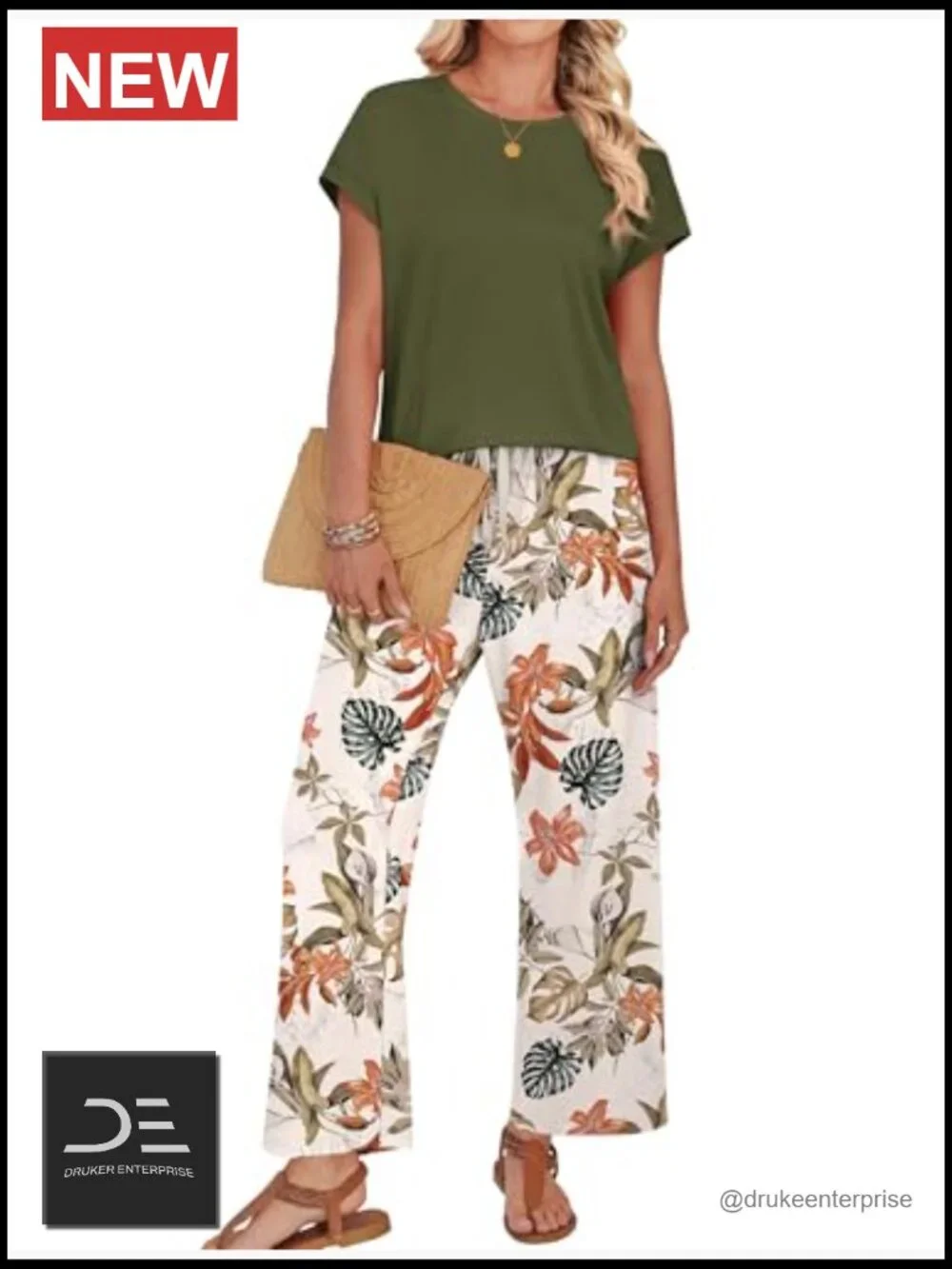 Two Piece Sets Lounge Wear Matching Clothing Sets Cap Sleeve Wide Leg Pants Sets